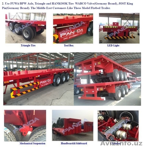 Прицеп с плоской платформой, контейнерный прицеп, прицеп с высокой пл - Изображение #2, Объявление #1560951